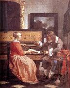 METSU, Gabriel Man and Woman Sitting at the Virginal f painting
